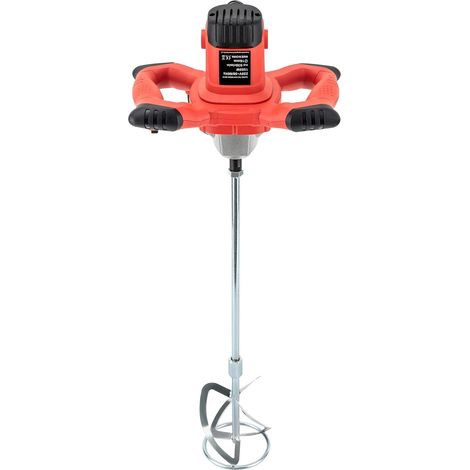 Mezclador de mortero 1500 W, Mezclador de hormigón 6 velocidades, Mezclador de mano variable, Mezclador eléctrico, Ergonómico, Para la mezcla de pintura, cemento, hormigón