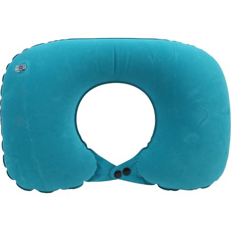 Coussin gonflable en forme de U, appui-tête souple cervical pour voiture, bureau, avion, protection cou, vert menthe (1/5)