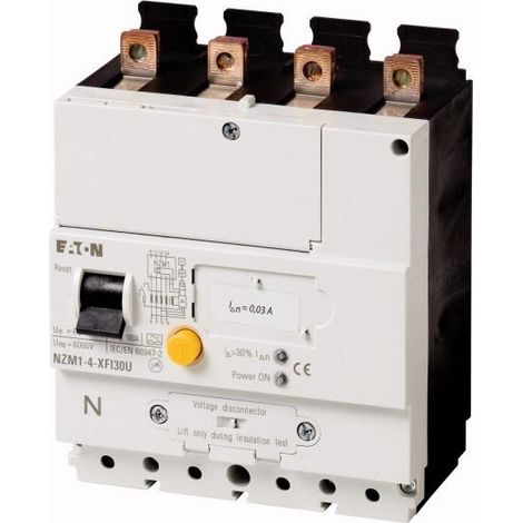 Déclencheur différentiel 300mA 4p en bas EATON NZM1-4-XFI300U
