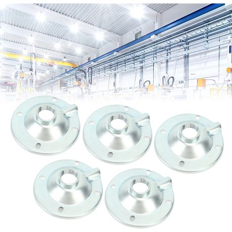 Packung mit 5 G1/2 Innengewinderohren für die Beleuchtung von Fabriken und Werkstätten in Innenräumen, mit Saugnäpfen, für Industrie-, Lager- und Bergbaulampen, Schweißköpfe, 8 cm, 4 Punkte. (1/5)