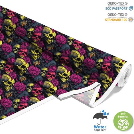 Outdoor dekostoffe oxford - Motiv der Schädel I DX4695 (1/5)