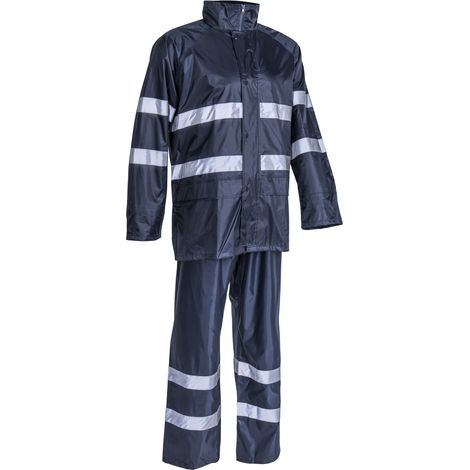 Arbeits-Regenbekleidungssatz RAINET – Marineblau L – 46/48
