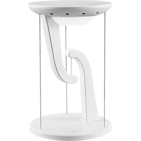 Lampe de bureau LED, chargeur de téléphone portable sans fil créatif et intelligent, design moderne et épuré, compatible avec les téléphones portables, blanc (1/3)