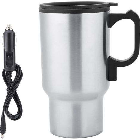 Tasse Isotherme Électrique 12V 450mL pour Voiture - Chauffage Café, Lait et Eau (1/5)