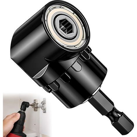 105° Adapter Holder Screwdriver, Right Angle Drill, Angle Screwdriver, Angle Driver with Magnetic Bit Holder 1/4", Bit Adapter for Drilling Narrow Spaces (1/5)