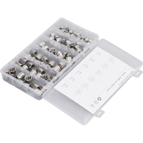 Rändelte Kegelmuttern, Edelstahl 304, 6 mm, 8 mm, 10 mm, 12 mm, Packung mit 100 Stück, 4 Größen, Sprengmuttern, Hochleistungsbefestigungselemente (1/5)