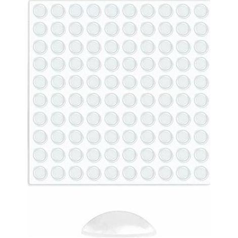 Butées de Protection en Caoutchouc,Transparente Pieds Adhésifs,Tampon Caoutchouc Autocollant 100PC, Anti Choc Bruit, Idéale pour Meubles Amortisseur Autoadhésifs Tampon pour Porte Tampon Meubles.- (1/4)
