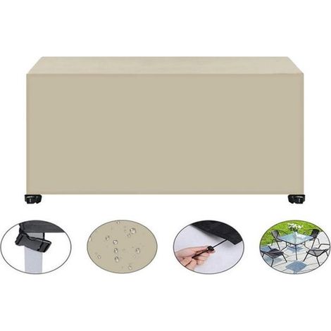 Funda para muebles de jardín，21313274cm，Funda rectangular para mesa de jardín，Funda impermeable para muebles fabricada con tela Oxford 420D (1/5)