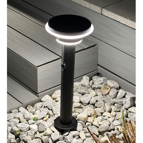 Borne Led solaire GENOVA noire - Détecteur de mouvements - 3