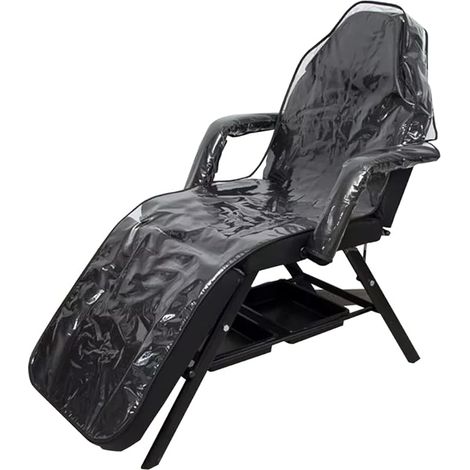 Housse de protection en PVC de qualité supérieure, housse de protection imperméable en PVC pour maison, bureau, spa, hôtel, lit de beauté – Transparent avec bordure noire (1/5)