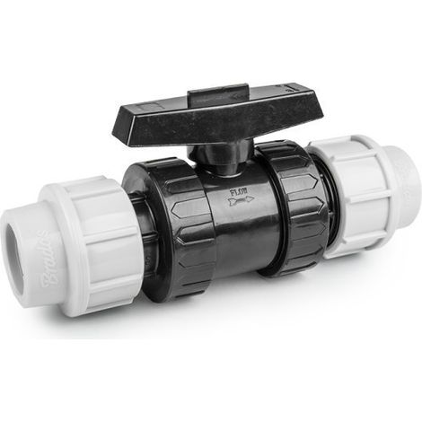 Lem Select – Vanne à sphère PN16 pour tuyaux PE 25 mm – Pression nominale 16 bars – Raccord pour circuit d'arrosage