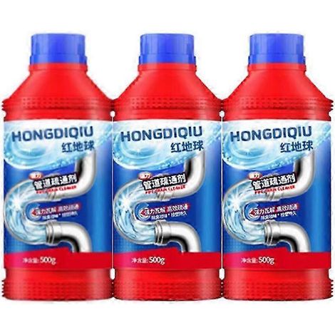 3x Agent de débouchage puissant pour canalisations, désodorisant, nettoyant pour toilettes et lavabos, outils de nettoyage rapide pour égouts