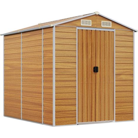 Maison Exclusive - Caseta de jardín marrón claro 191x215x198 cm a (1/5)
