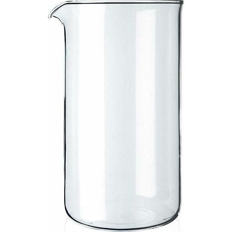 Verre à piston de rechange - 8 tasses - Transparent - 1 litre - Diamètre 10 cm (1/4)