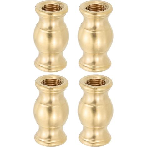 Solid Brass Lamp Pin Set of 4 Threaded Turned Brass Pins M10 for Lamp Rod Fitting Fixture Connector for Repair 17x30mm (1/5)