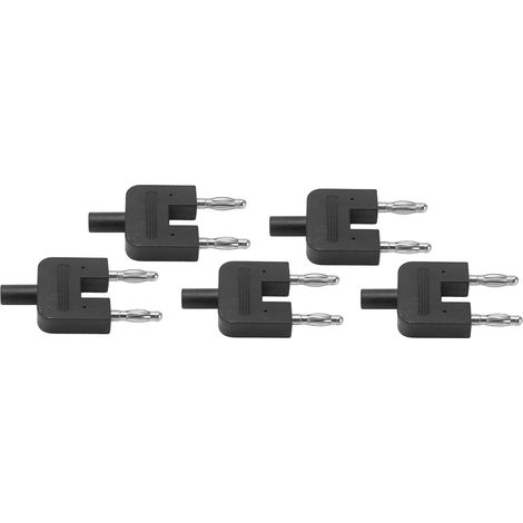 5Pcs Fiche Banane Double Rangée 1 Femelle vers 2 Mâles Connectivité Robuste Bonne Conductivité Noir (1/5)
