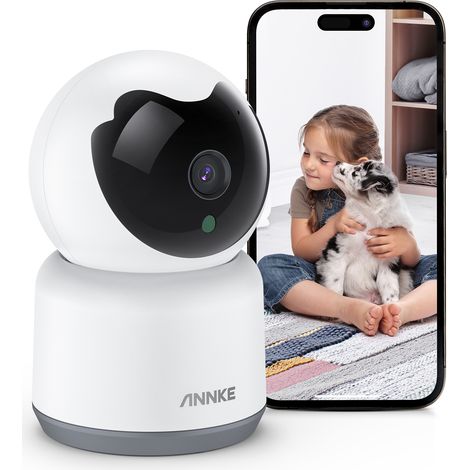 ANNKE 2K Caméra de sécurité Wi-Fi,vision intérieure à 360 degrés, audio bidirectionnel. (1/5)