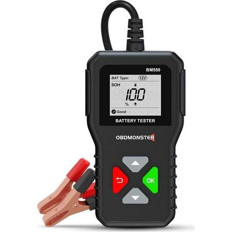 Testeur de Batterie 6V 12V 24V,100-2000 CCA 2Ah-220Ah Testeur d’alternateur automobile Analyseur de batterie numérique pour Voiture/Camion/ Moto/ ATV/ SUV/ Bateau/Yacht (1/5)