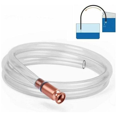 Transferpumpenschlauch, Schüttel- und Saugpumpe für Wasser, Gas, Diesel, Benzin, Kraftstoff, manueller Saugschlauch, Pumpschlauch, manueller Saugschlauch, Notfall-Handpumpe (weiß)