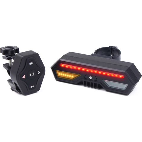 LED-Fahrradrücklicht mit kabelloser Fernbedienung, USB-Ladefunktion, Kurvenlicht, Fahrradlicht, Signallicht, wasserdicht