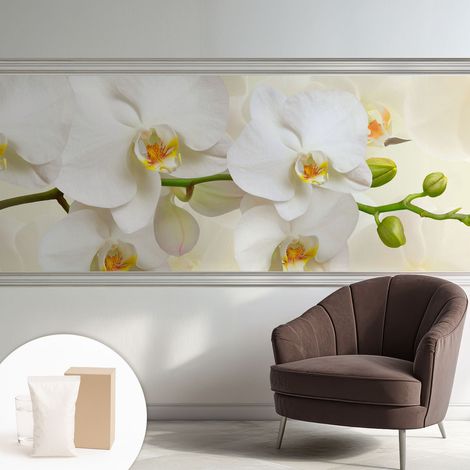 Papier peint intissé mural avec imprimé pour décoration pour salon pour chambre à coucher pour entrée Richesse florale 250x104 cm (1/5)