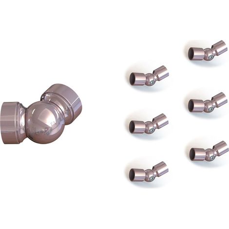 Lot Coudes Articulés pour Garde Corps avec 6 lisses - Finition INOX (1/3)