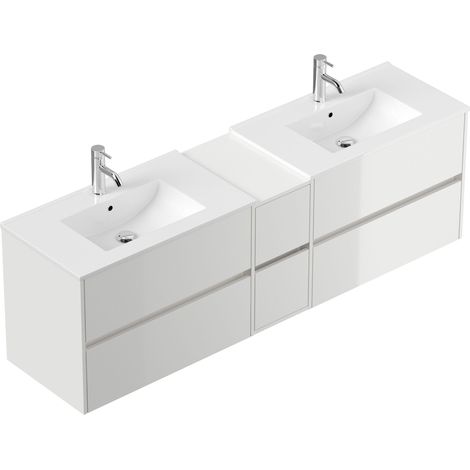Badmöbelset Taifun 190cm weiß Hgl