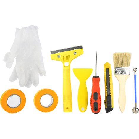 9Pcs Functional Scraper Blade Caulking Gun Seam Glue Filling Tool Set Accessories