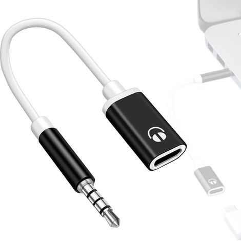 Adaptateur pour écouteurs de type C, câble de dongle audio USB C Aux, Écouteur à tête plate femelle Typec, Adaptateur d'écouteurs convertisseur de Type C, convertisseur de casque 3.5mm mâle à type-c f (1/5)