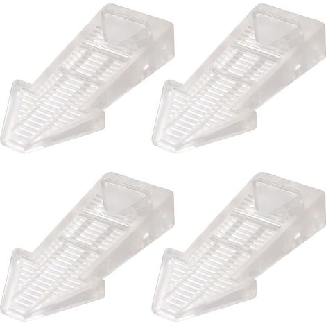 4 pièces cale porte, caoutchouc, hauteur réglable, antidérapante, pour carrelage et sol (1/5)