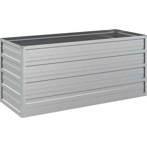 Maison Exclusive - Letto Rialzato Giardino 100x40x45 cm in Acciaio Zincato Argento