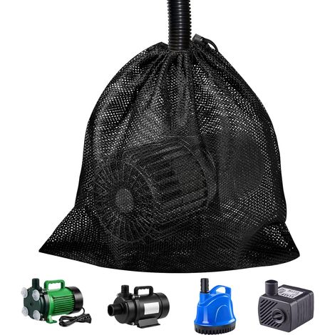 Sac de Barrière de Pompe 31 × 41 cm Sacs Filtrants en Maille Sac pour Pompe de Bassin avec Cordon Serrage pour Aquarium, Jardin, Étang (1/5)