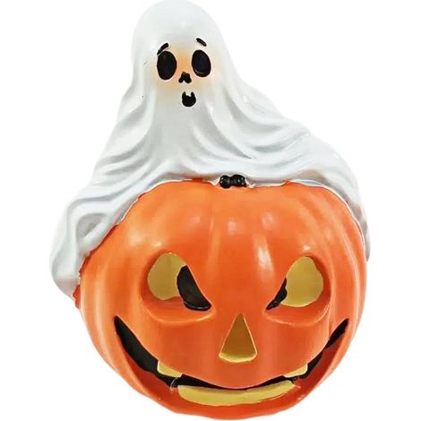 Figurine de fantôme mignonne et effrayante, décoration festive avec motif citrouille, pour Halloween, chambre, bureau (1/5)