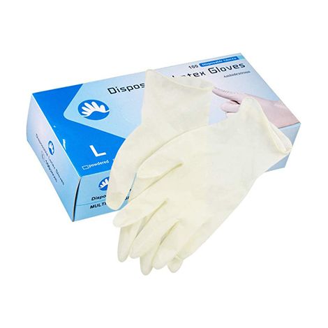 Boite de 100 gants en latex non poudrés, taille 7, small, gd05nb (1/2)