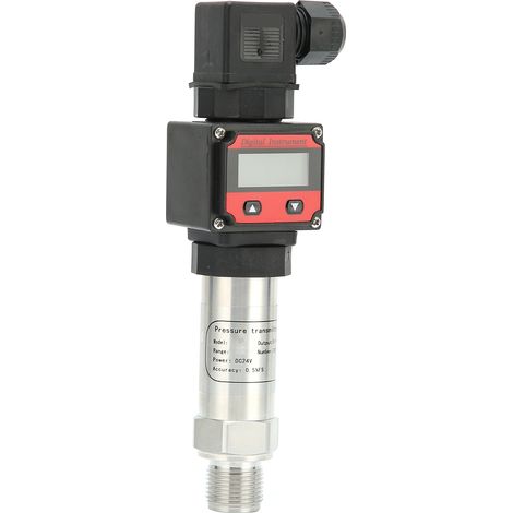 Capteur de pression, transmetteur gaz-liquide en alliage d'aluminium, affichage numérique LCD, 0-10 V CC/24 V CC, 0-600 kPa (1/5)