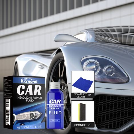 Car headlight refurbishing and repair kit - 30ml set (boxed)