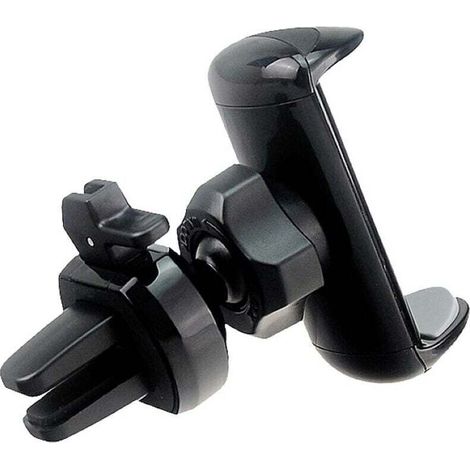 Support Téléphone Voiture - Grille Ventilation - Rotation 360° - Compatible 55 à 85 mm - Noir (1/4)