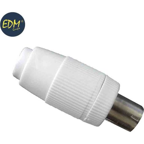 Spina TV maschio diritta retrattile da 9,5 mm