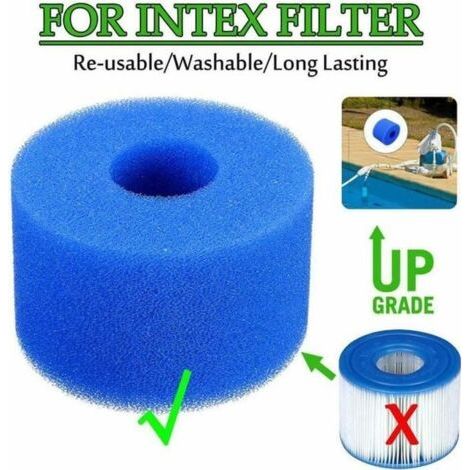 Waschbarer und wiederverwendbarer Filterkartuschenschwamm für Intex Typ A Pools - S (1/5)