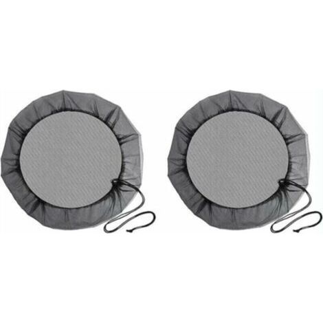 Rain barrel net 80 cm diameter, 2 pieces protective net with drawstring, mosquito and animal cover for rainwater collector (1/4)