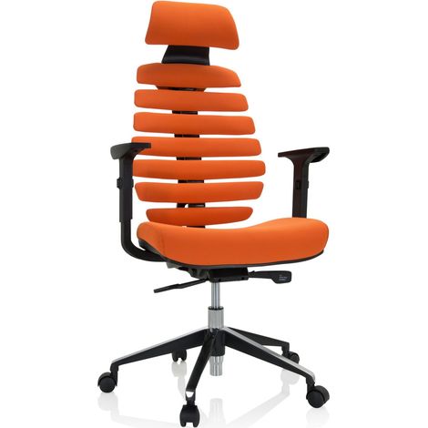 Bürostuhl / Drehstuhl ERGO LINE II PRO Stoff orange hjh OFFICE (1/5)