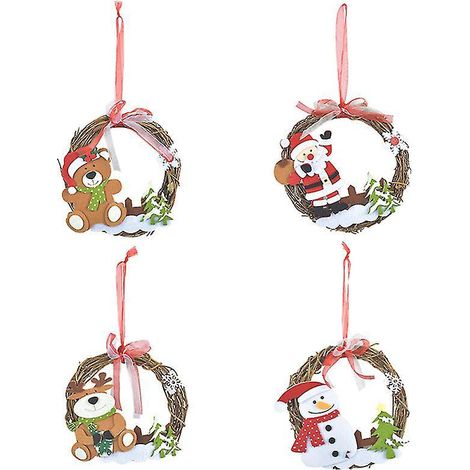 Lot de 4 pendentifs de Noël pour jardin (1/3)