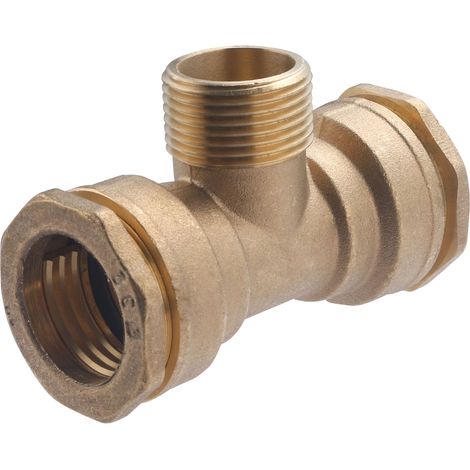 Tee in ottone per tubo in polietilene M1'(26x34) NOYON & THIEBAULT - Ø 32 mm - 1733-3226L1 (1/5)