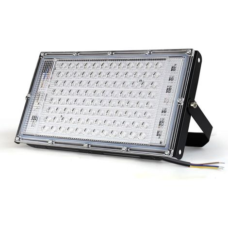 Projecteurs LED d'extérieur, Projecteur extérieur Uv 50w 100w, lampe fluorescente à ultraviolets 395nm 400nm, lampe de scène avec prise, lumière noire de fête pour cour, parking, patio, aire de jeux(1 (1/4)
