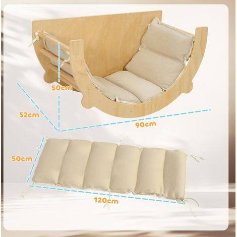 MEUBLIV arco da arrampicata 90x52x50 cm naturale - multifunzione 4 in 1, senza materasso (1/5)