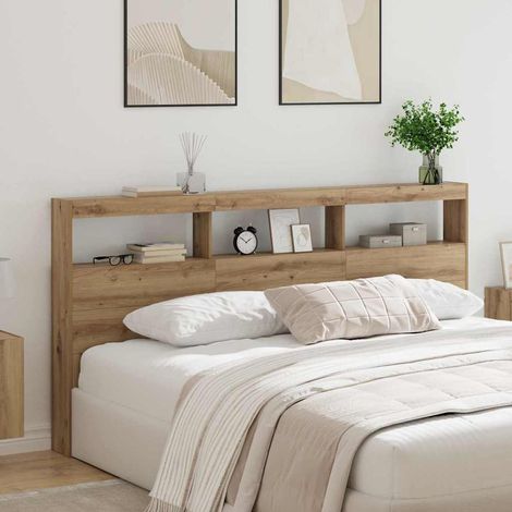 Headboard Artisan Oak 200 x 17 x 102 cm Engineered Wood vidaXL