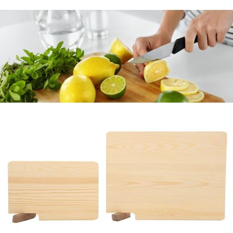Planche à découper en bois pour légumes, fruits, viande, pain, cuisine domestique, 2 pièces (1/5)