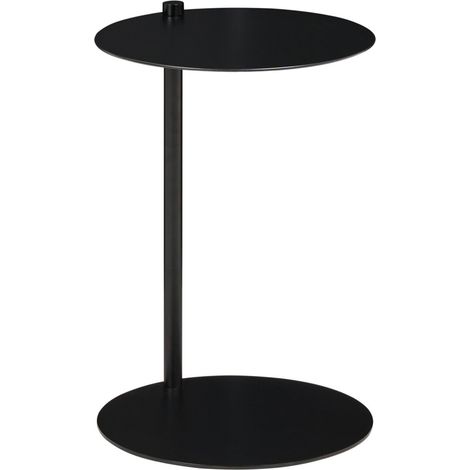 Side End Table Black Metal 35 x 52 cm Modern Minimalist KENSICO