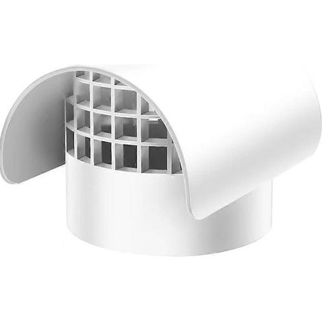 Bouchon de ventilation de radon de 7,6 cm (3 pouces) pour tuyau en PVC, couvercle de ventilation de toit extérieur, protège le tuyau de ventilation de la pluie, de la neige, des feuilles et des petits (1/5)