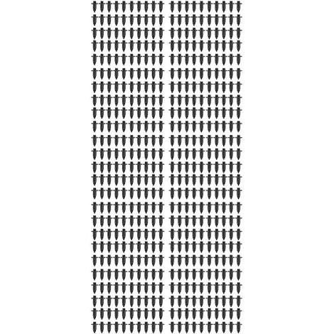 500 rivets en plastique noirs de 6 mm pour panneaux de carénage de moto Honda et Yamaha. (1/5)